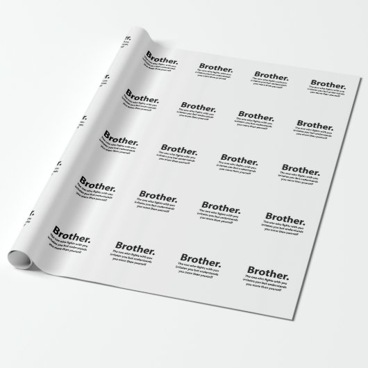 Broer typografie Broer Cadeaupapier (Uitgerold)