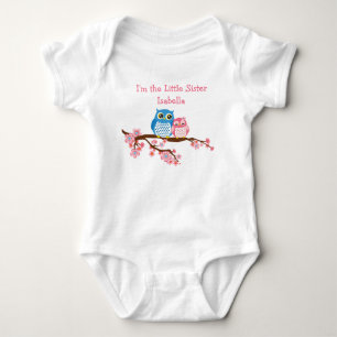 Broer Uilen Little Sister Matching Baby T-shirt