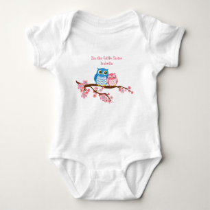 Broer Uilen Little Sister Matching Baby T-shirt