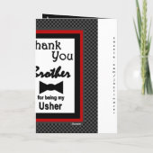 Broer USHER Huwelijk Bedankt met Strikdas (Achterkant)