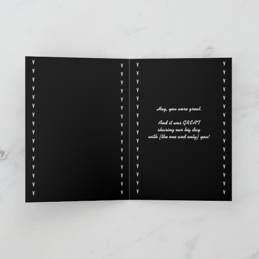 Broer USHER Trouw Trouwkaart Bedanken met Stropdas Bedankkaart (Binnen)