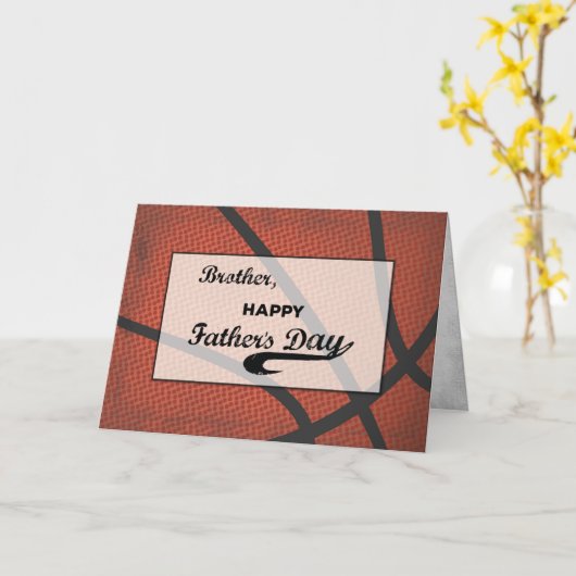 Broer Vaders Dag Basketbal Grote Verdrietig C Kaart (Gele Bloem)