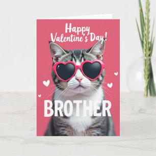 Broer Valentijnshart Kat Kaart