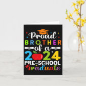 Broer van 2024 Pre-school Afstuderen Afstuderen Pr Kaart (Gele Bloem)
