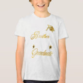 Broer van Afstuderen naam | Afstuderen school Tri-Blend Shirt (Voorkant)