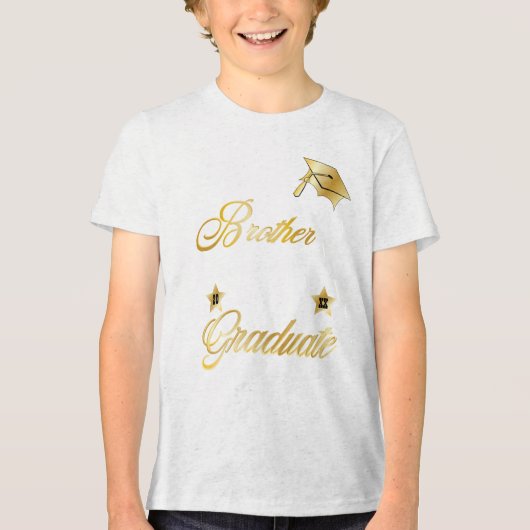 Broer van Afstuderen naam | Afstuderen school Tri-Blend Shirt (Voorkant)
