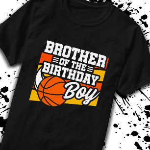 Broer van Birthday Boy Boys Basketball Birthday T-shirt