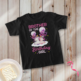 Broer van Birthday Girl Princess Unicorn T-shirt
