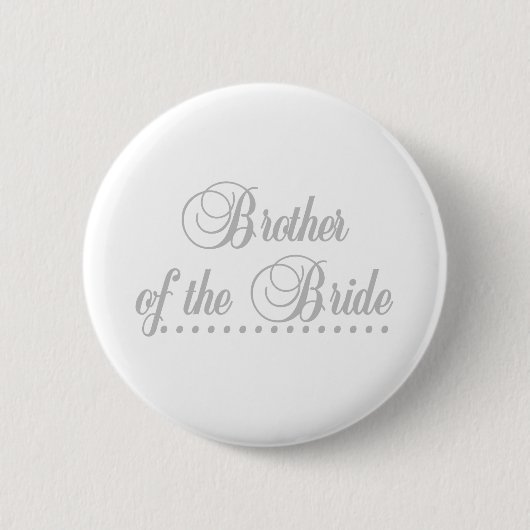 Broer van Bride Gray Elegance Ronde Button 5,7 Cm (Voorkant)