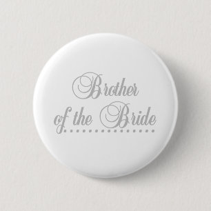 Broer van Bride Gray Elegance Ronde Button 5,7 Cm