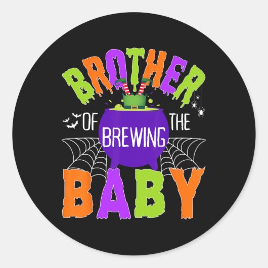 Broer van Brouwen door Halloween Mannen Vrouwen Ki Ronde Sticker (Voorkant)