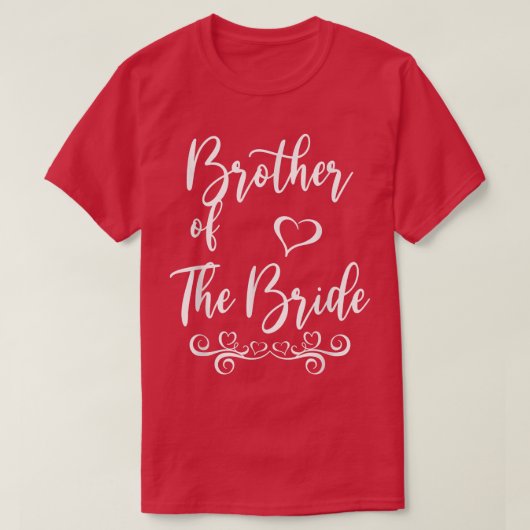 Broer van Bruid & Bruidegom Huwelijk Matching T-shirt (Design voorkant)