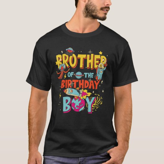 Broer van de Astronaut Boy Space Bd T-shirt (Voorkant)