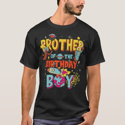 Broer van de Astronaut Boy Space Bd T-shirt (Voorkant)