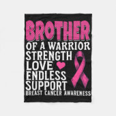 Broer van de Awareness Suppo Awarmer of A Warrior  Fleece Deken (Voorkant)