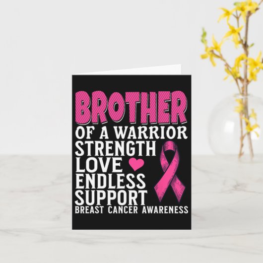 Broer van de Awareness Suppo Awarmer of A Warrior  Kaart (Gele Bloem)