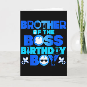 Broer Van De Baas Verjaardag Jongen Baby Familie D Kaart