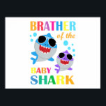 Broer van de Baby haaiendag Kinder cadeautjes Poster<br><div class="desc">Broer van de Baby haaiendag Kinder cadeautjes</div>