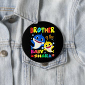 Broer van de Baby haaienvleerhaai Ronde Button 4,0 Cm (In situ)