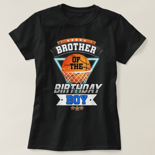 Broer van de Basketball Shirt jongens van de Birth (Design voorkant)