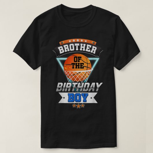 Broer van de Basketball Shirt jongens van de Birth (Design voorkant)