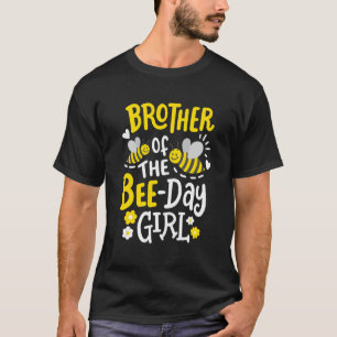 Broer van de Bee-Day Girl Verjaardagsfeest Matchin T-shirt
