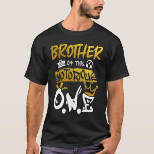 Broer van de beruchte Hip Hop 1s van één oude scho T-shirt