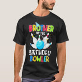 Broer van de Birthday Bowler Bowling Boys Mannen T-shirt (Voorkant)