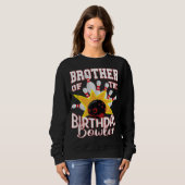 Broer van de Birthday Bowler Kind Bowling Party Trui (Voorkant volledig)