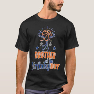 Broer van de Birthday Boy Basketball Theme Match T-shirt