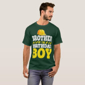 Broer van de Birthday Boy Bouwfeest T-shirt (Voorkant volledig)
