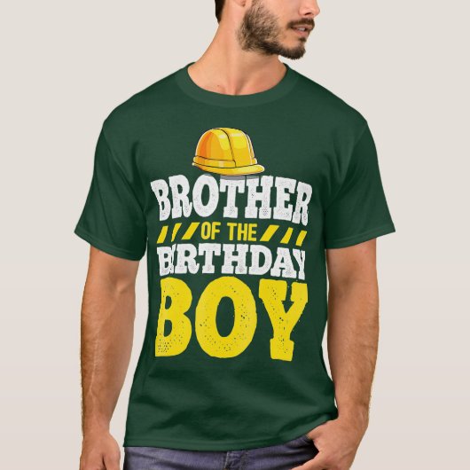 Broer van de Birthday Boy Bouwfeest T-shirt (Voorkant)