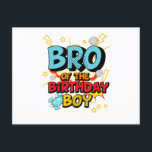 Broer van de Birthday Boy Comics superheld Gift Aankondigingskaart<br><div class="desc">Broer van de Birthday Boy Comics superheld Gift</div>