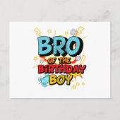 Broer van de Birthday Boy Comics superheld Gift Aankondigingskaart (Voorkant)