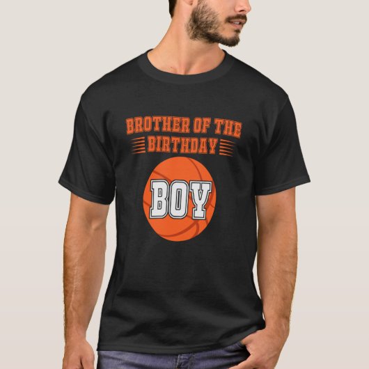 Broer van de Birthday Boy Costume Basketball T-shirt (Voorkant)