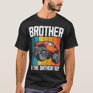 Broer van de Birthday Boy Fathers Monster Truck T-shirt