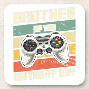 Broer van de Birthday Boy Gamer Gift Bier Onderzetter