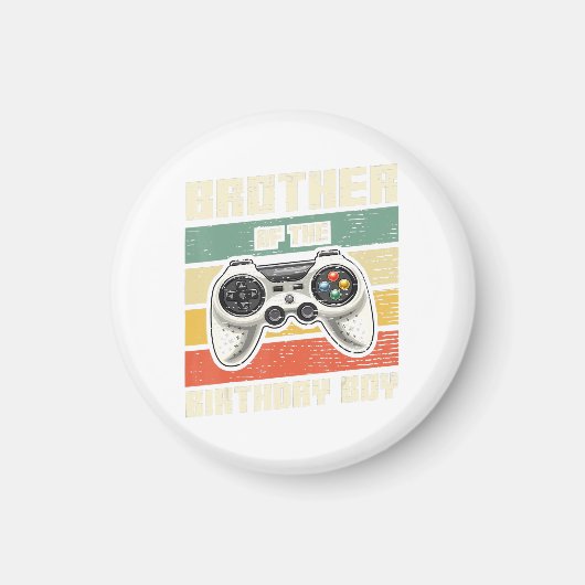 Broer van de Birthday Boy Gamer Gift Magneet (Voorkant)