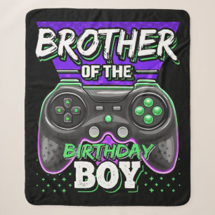 Broer van de Birthday Boy Gamer Gift Sherpa Deken