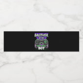 Broer van de Birthday Boy Gamer Gift Waterfles Etiket (Enkel label)