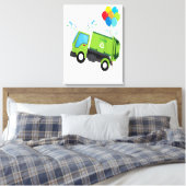 Broer van de 'Birthday Boy Garbage Truck Gift' Canvas Afdruk (Insitu (Slaapkamer))