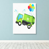 Broer van de 'Birthday Boy Garbage Truck Gift' Canvas Afdruk (Insitu (Houten vloer))