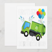 Broer van de 'Birthday Boy Garbage Truck Gift' Feestdagenkaart (Voorkant / Achterkant)