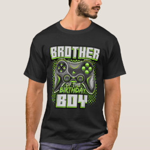 Broer van de Birthday Boy Matching Family Video T-shirt