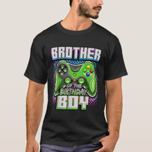 Broer van de Birthday Boy Matching Family Video T-shirt