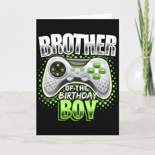 Broer van de Birthday Boy Matching Video Game Bi Kaart