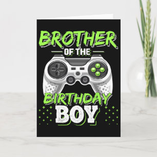 Broer van de Birthday Boy Matching Video Game Bi Kaart