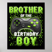 Broer van de Birthday Boy Matching Video Game Bi Poster (Voorkant)