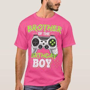 Broer van de Birthday Boy Matching Video Game Bi T-shirt