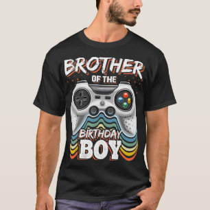 Broer van de Birthday Boy Matching Video Game Bi T-shirt